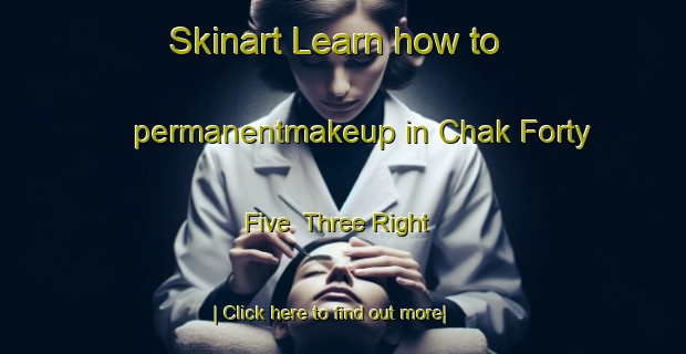 Skinart Learn how to permanentmakeup in Chak Forty Five  Three Right-United Kingdom